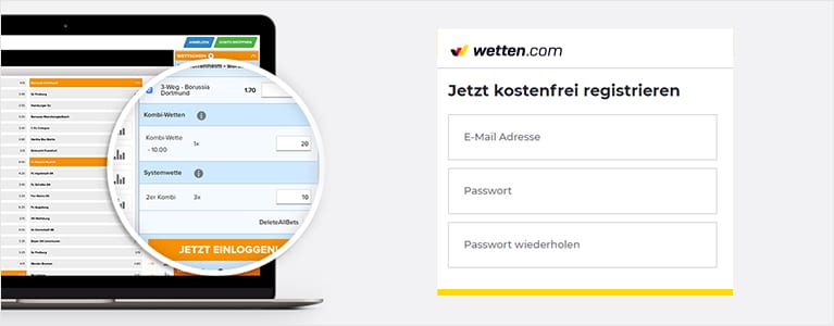 Wetten.com Registrierung 